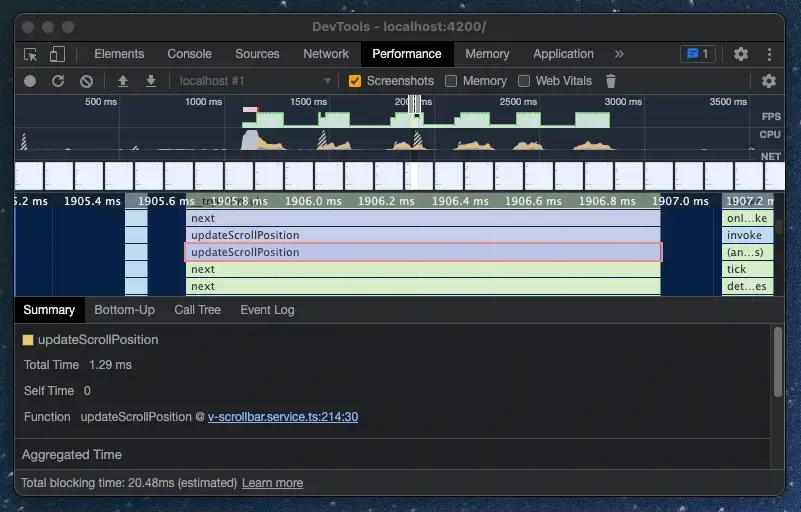Chrome DevTools Performance Tab