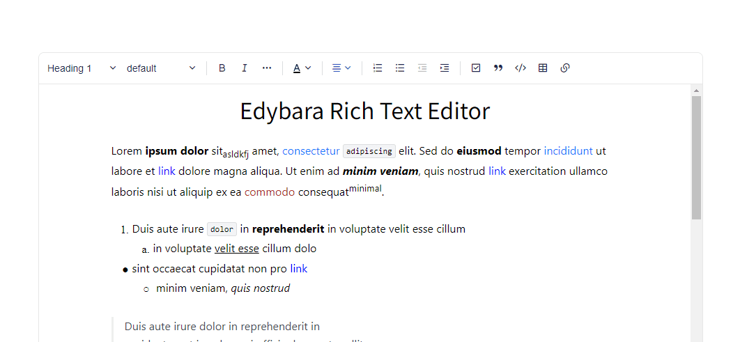 확장성을 갖춘 손쉬운 텍스트 에디터, Edybara
