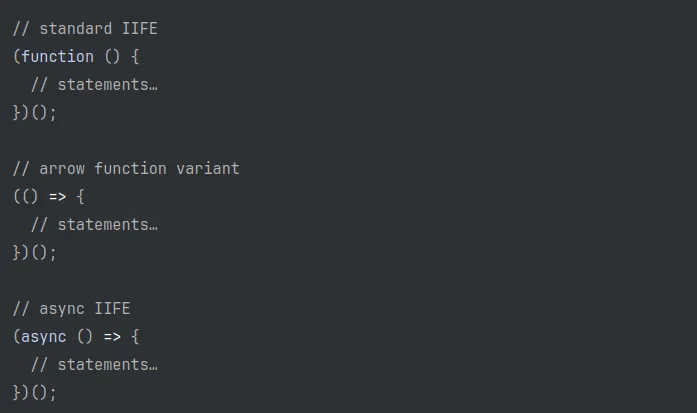 자바스크립트의 즉시실행함수